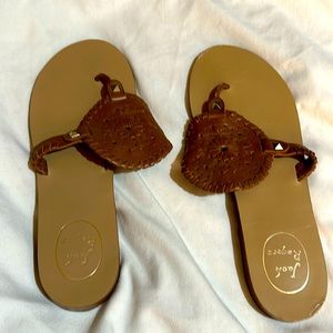 Brown leather Jack Rogers